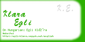 klara egli business card